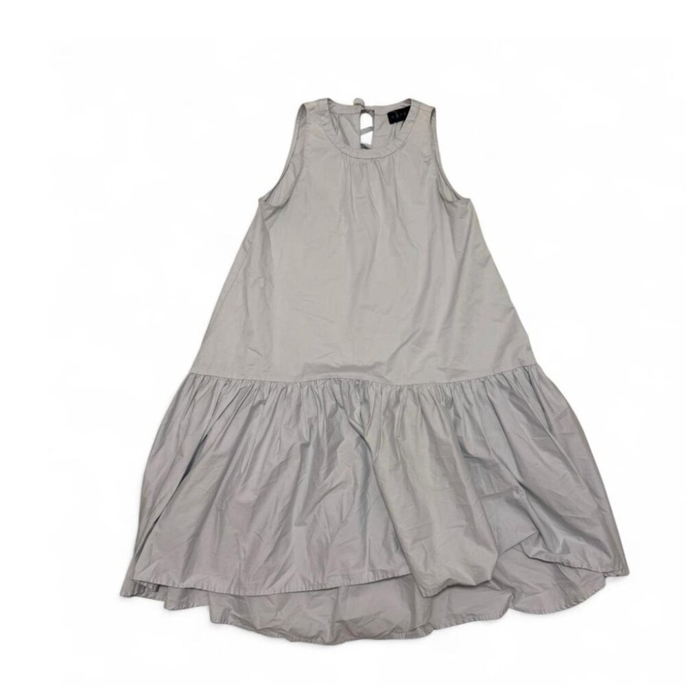 HATCH Baby Blue Ruffle Hem Sleeveless Dress | Size M | Drop Waist